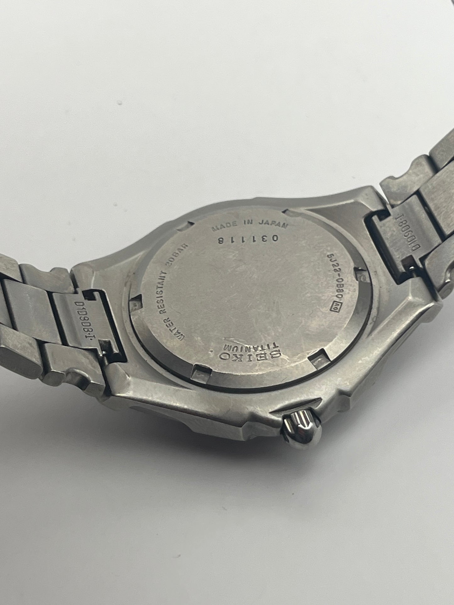 Seiko Kinetic Auto Relay Titanium 5J22-0B80 - Mars 2000