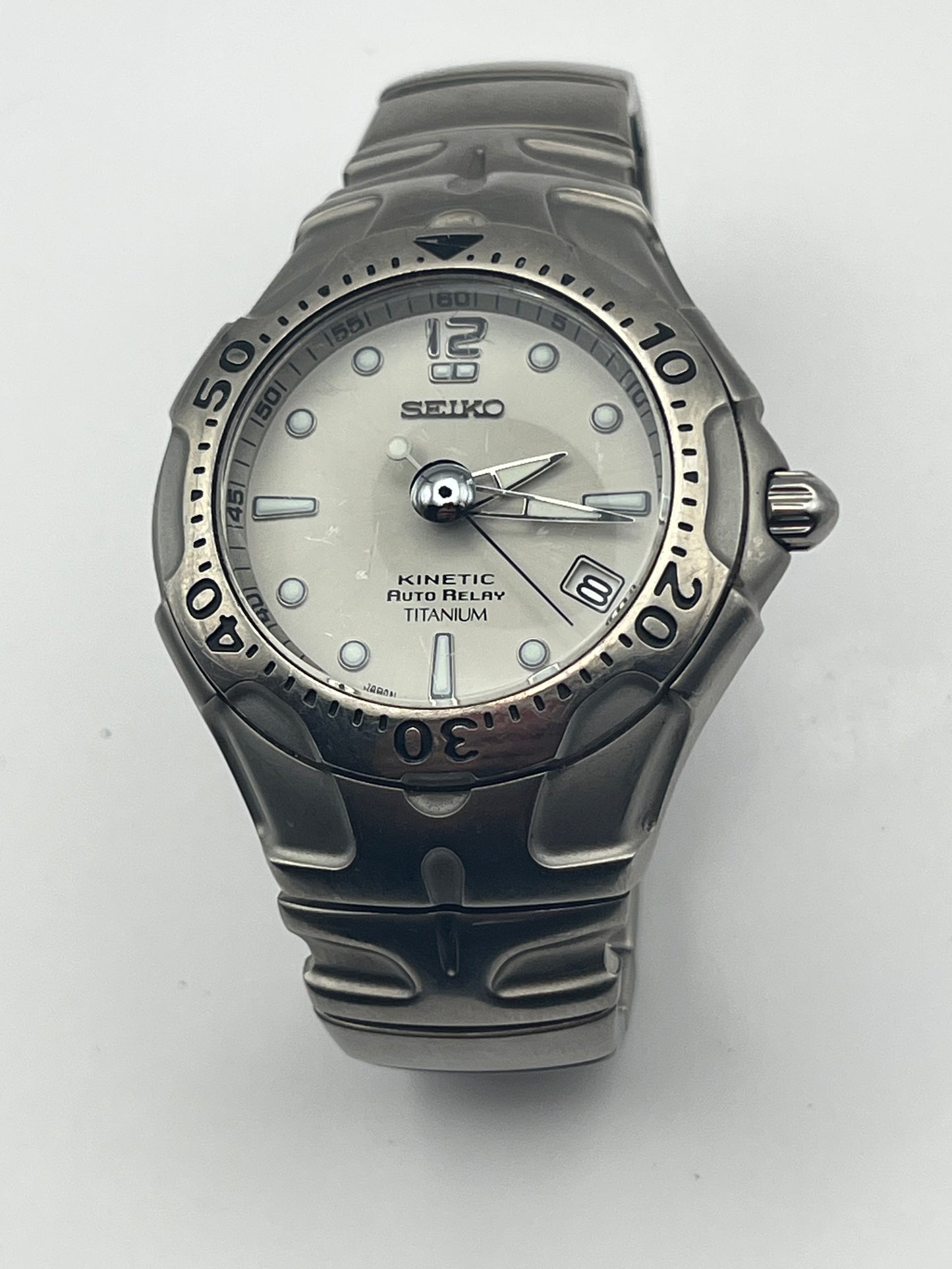 Seiko Kinetic Auto Relay Titanium 5J22-0B80 - Mars 2000