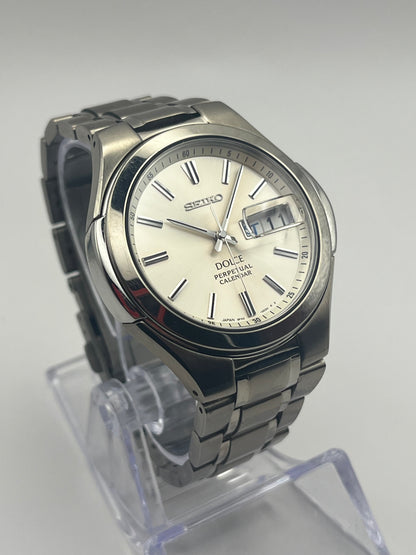 Seiko Dolce 8F33-0030 — Calendrier Perpétuel Titane 1993