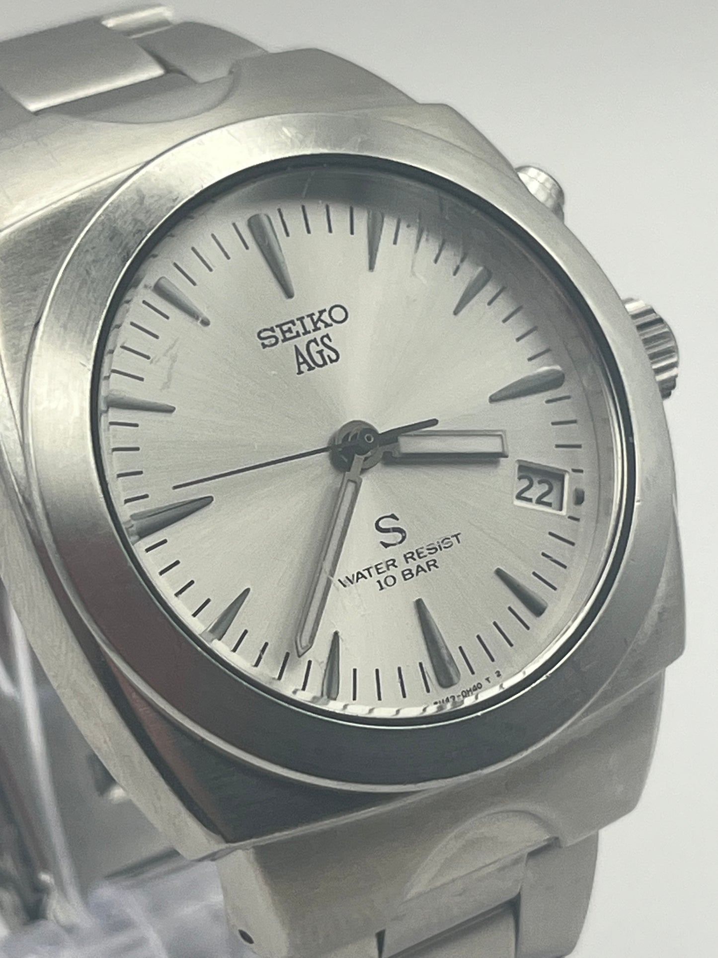 Seiko AGS Kinetic "S" 5M42-0E50 — Acier, 100m