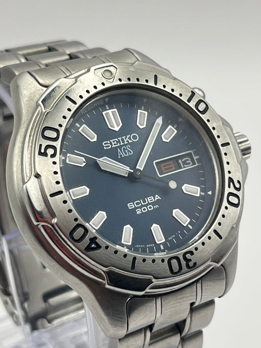 Seiko AGS Kinetic Scuba 5M43-0C30 — Air Diver's 200m