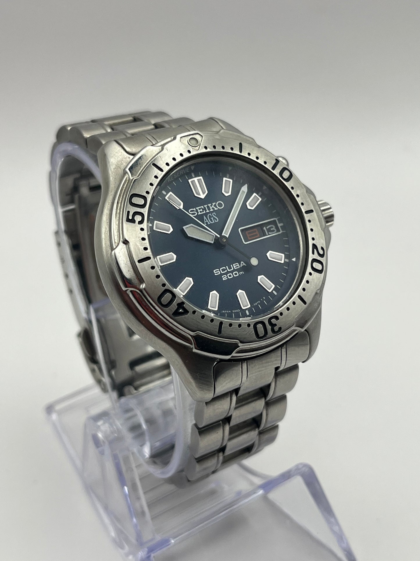 Seiko AGS Kinetic Scuba 5M43-0C30 — Air Diver's 200m