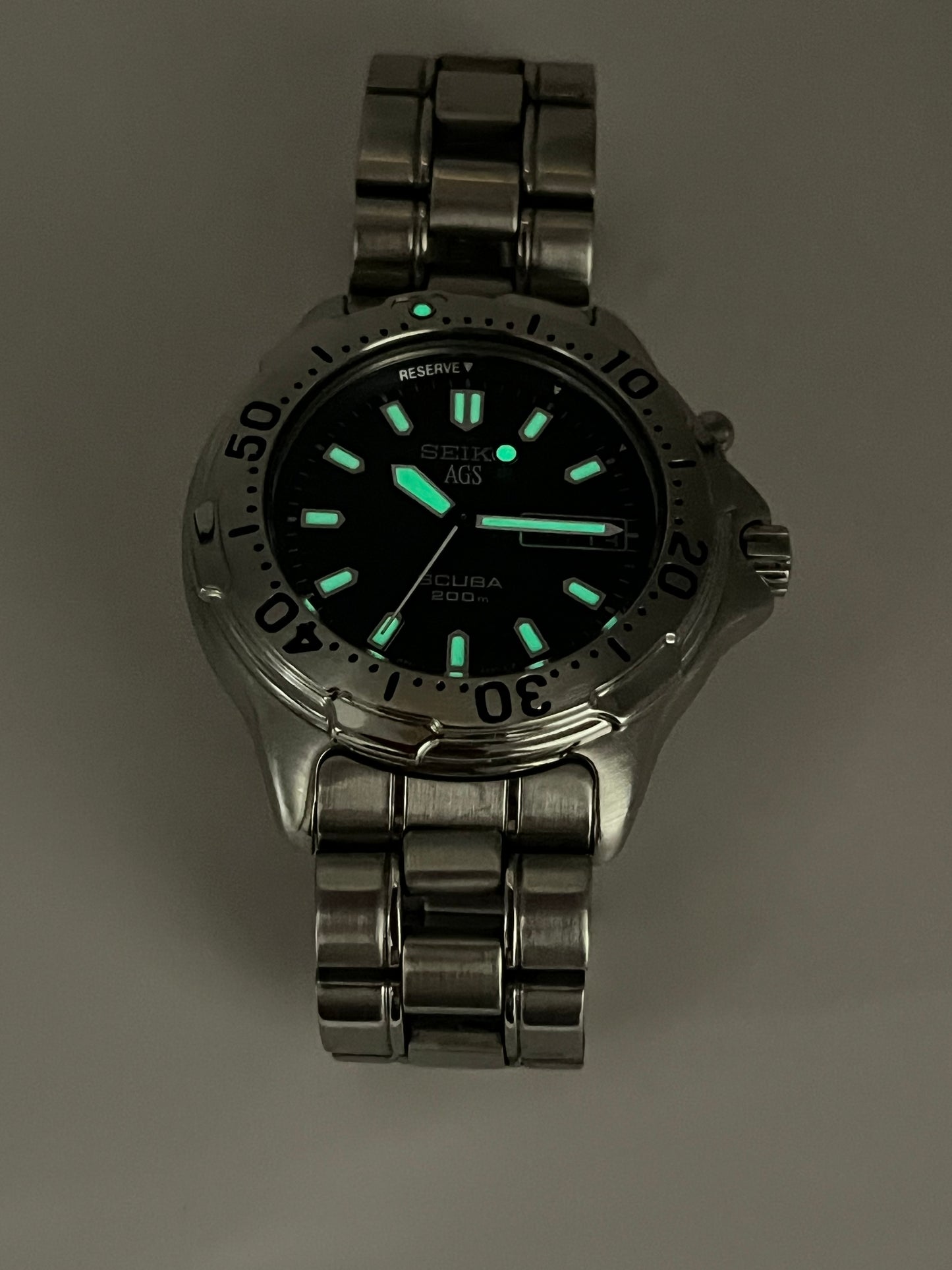 Seiko AGS Kinetic Scuba 5M43-0C30 — Air Diver's 200m