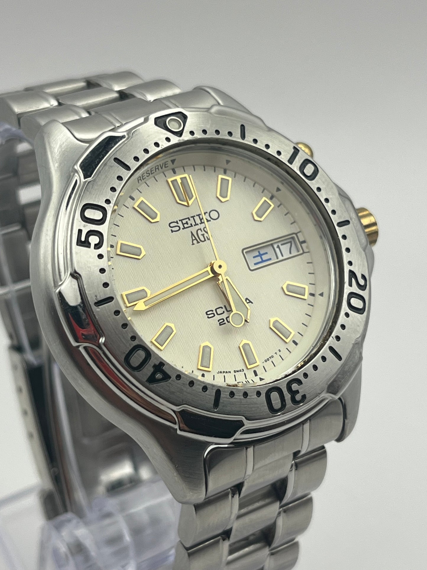 Seiko Kinetic AGS Scuba 5M43-0C30 — Diver's 200m JDM
