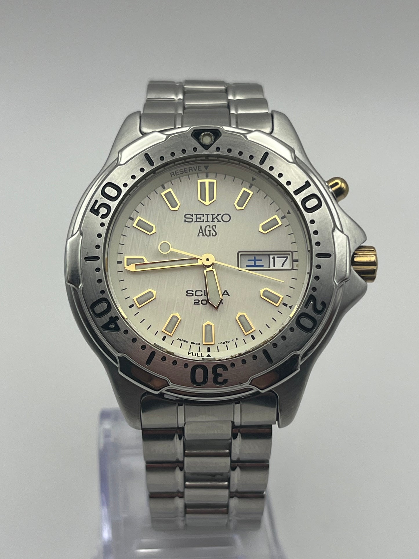 Seiko Kinetic AGS Scuba 5M43-0C30 — Diver's 200m JDM