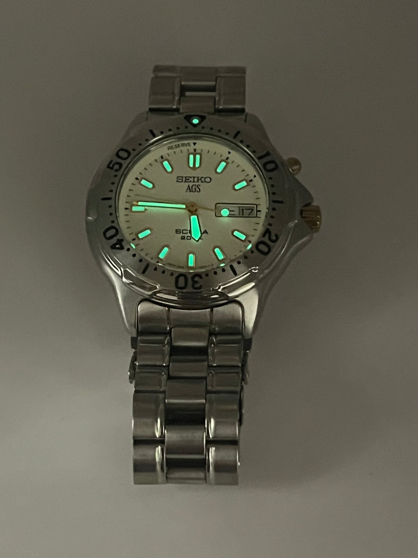 Seiko Kinetic AGS Scuba 5M43-0C30 — Diver's 200m JDM